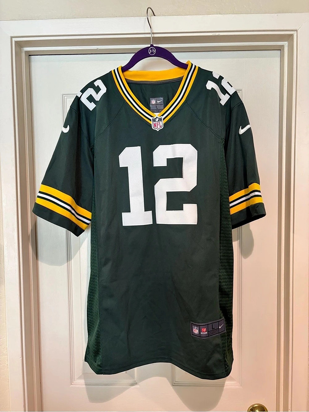 Nike Aaron Rodgers Green Bay Packers Nike Game Jersey Green & Yellow Large